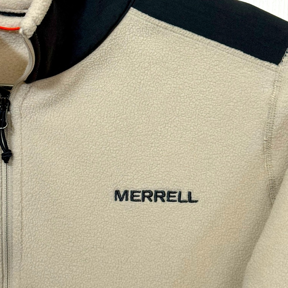 Retro Cream Merrell High End Hiking Pullover Fleece Sweatshirt Women’s M - Picture 3 of 4